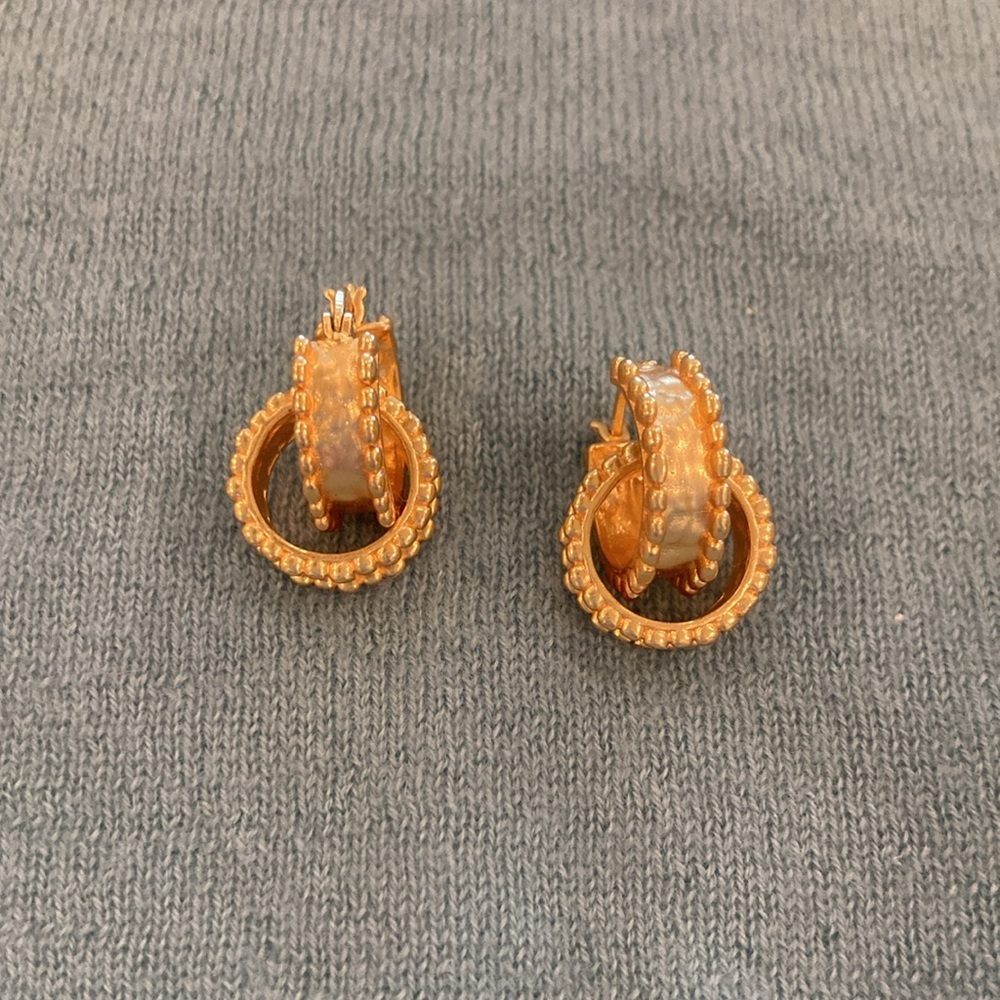 Marbella 24K gold plate Hoop Earrings NEW